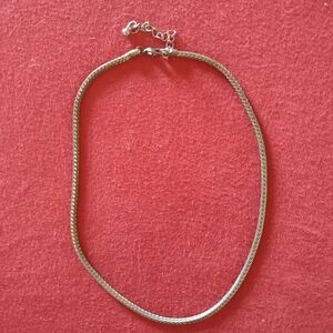 Dark silver tone / gray tone snake chain